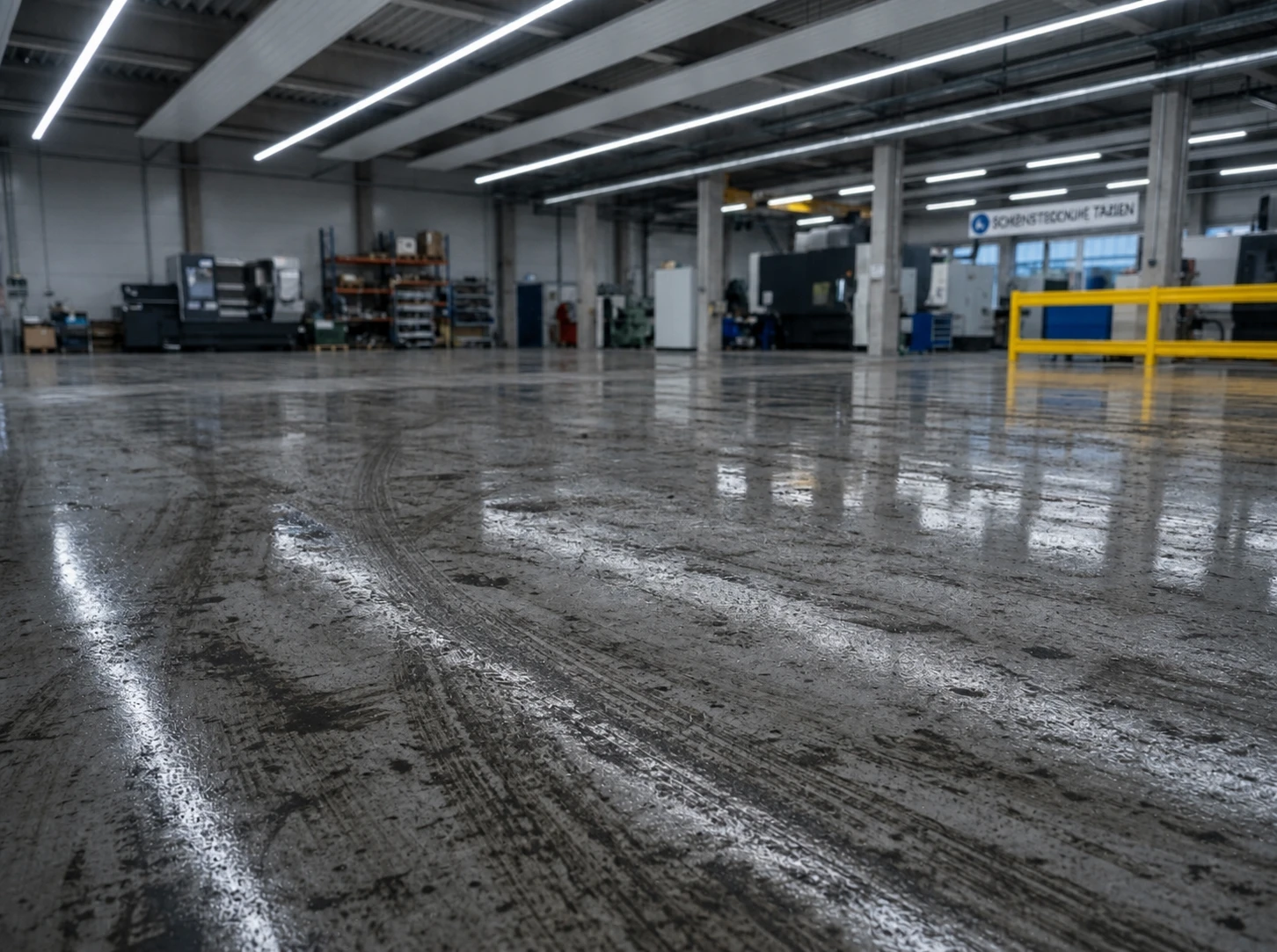 Gewerbehalle, Grundreinigung vorher